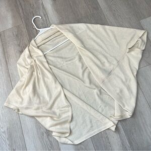 Beryll Shrug Cardigan silk cashmere open knit womens Cream (one size) minimalist